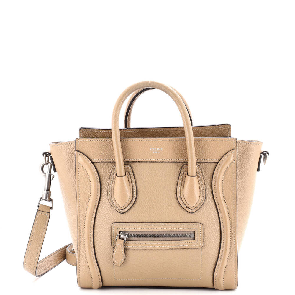 Celine Nano Luggage Bag Grainy Leather